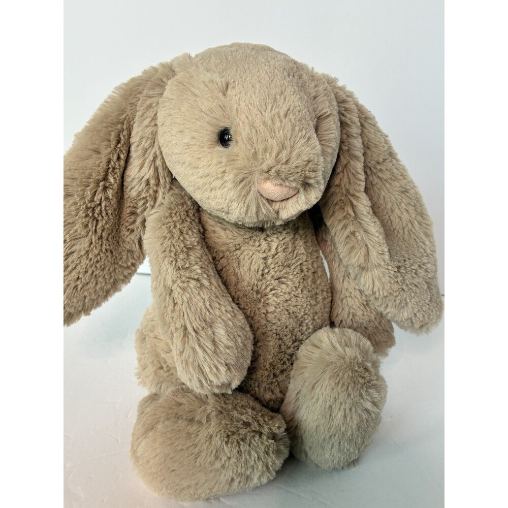 Jellycat Light Beige Tan Bashful Bunny Plush Floppy Ears Super Soft "2896" 12"